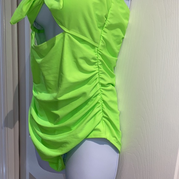 Tempt Me Women Sexy Cutout One Piece Tummy Control Halter Neon Swimsuit Size XL - Picture 6 of 12